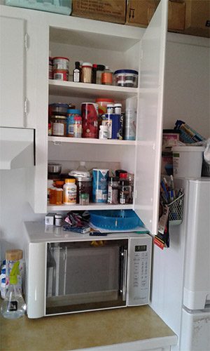 Kitchen cabinet before