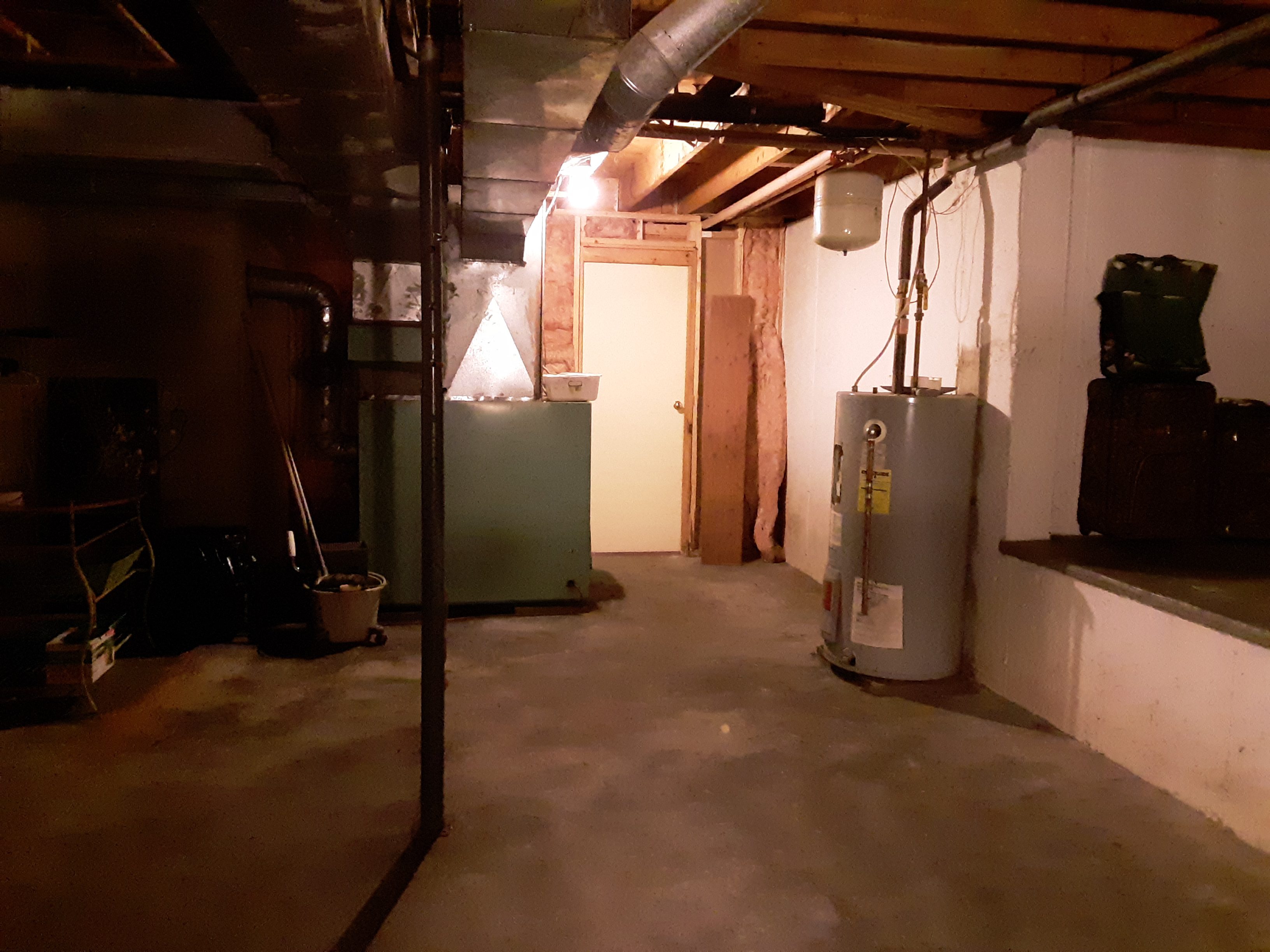 A cleared basement space!