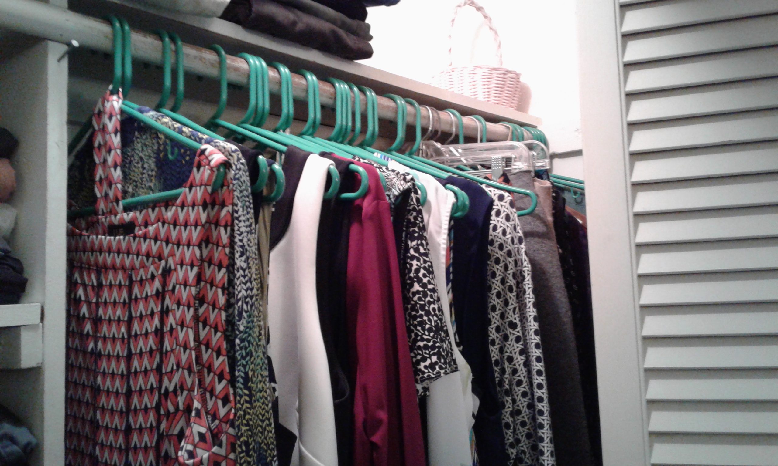 Hanging clothes much easier to see and choose!