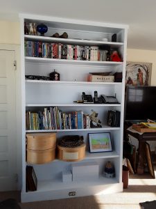 Clutter-free bookshelves 