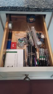 The first junk drawer after we cleared its clutter
